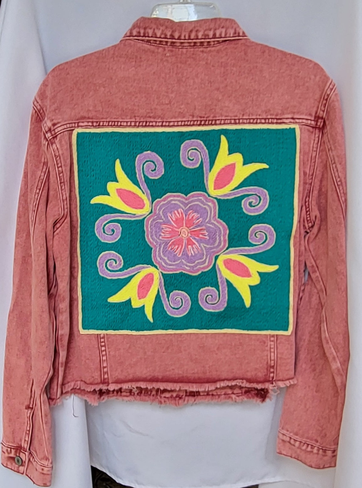 Denim Jacket - Pink Adult Large