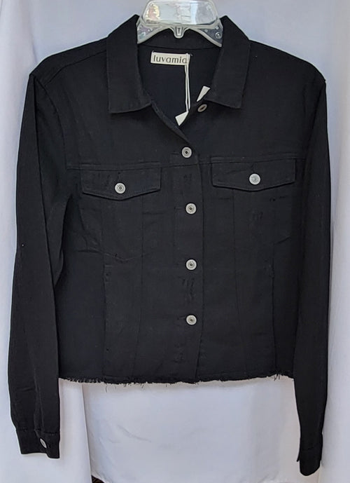 Denim Jacket - Black - Adult Small