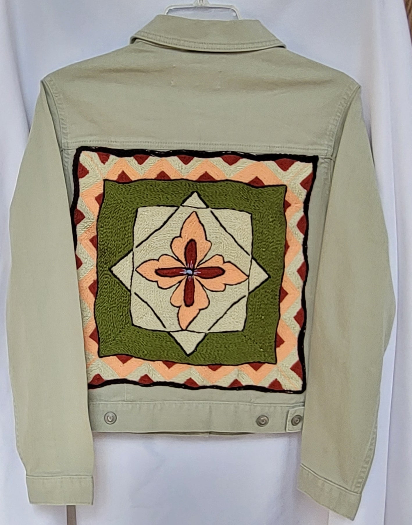 Denim Jacket in light green - Adult XS