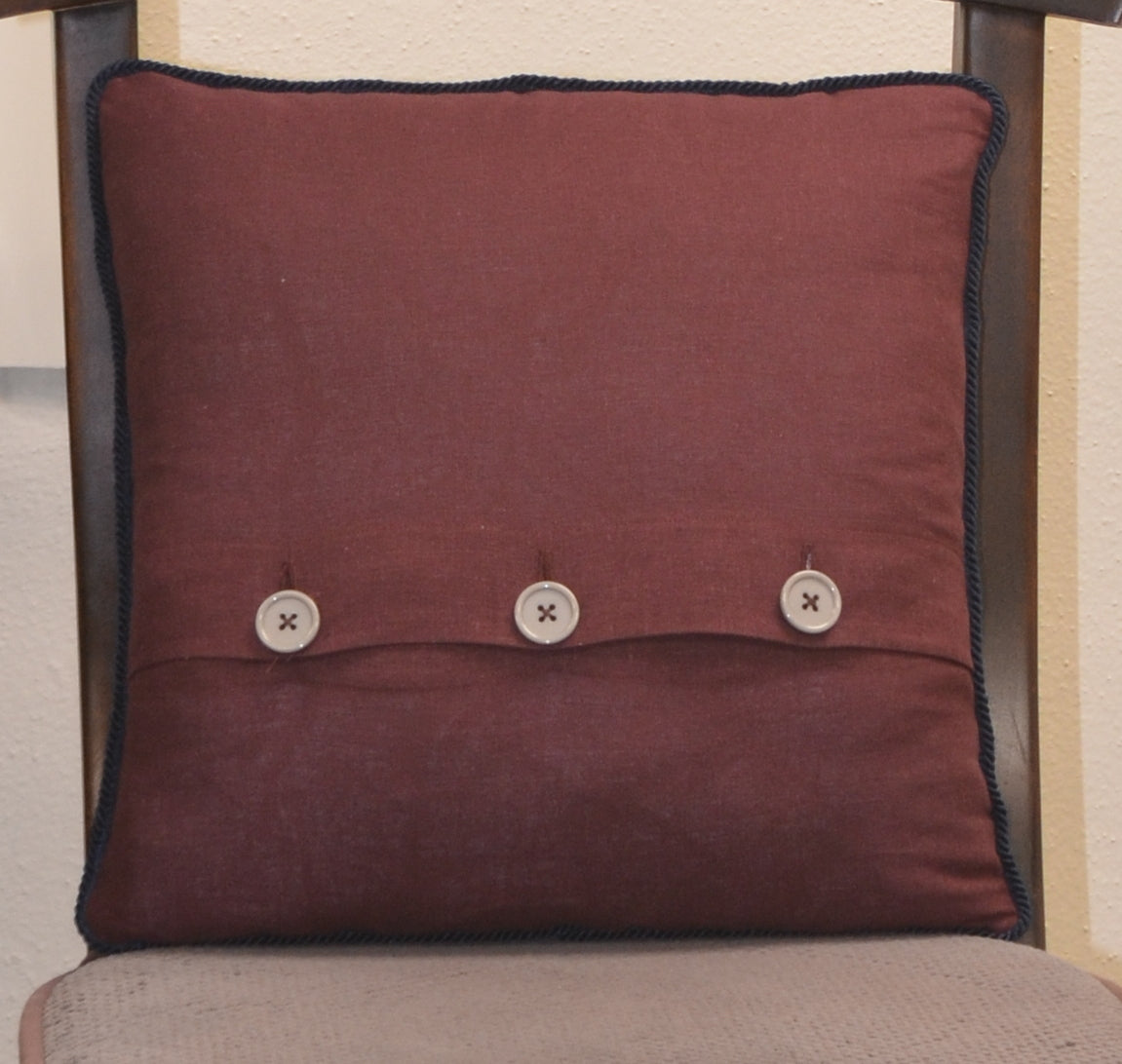 Linen Pillow (Maroon)