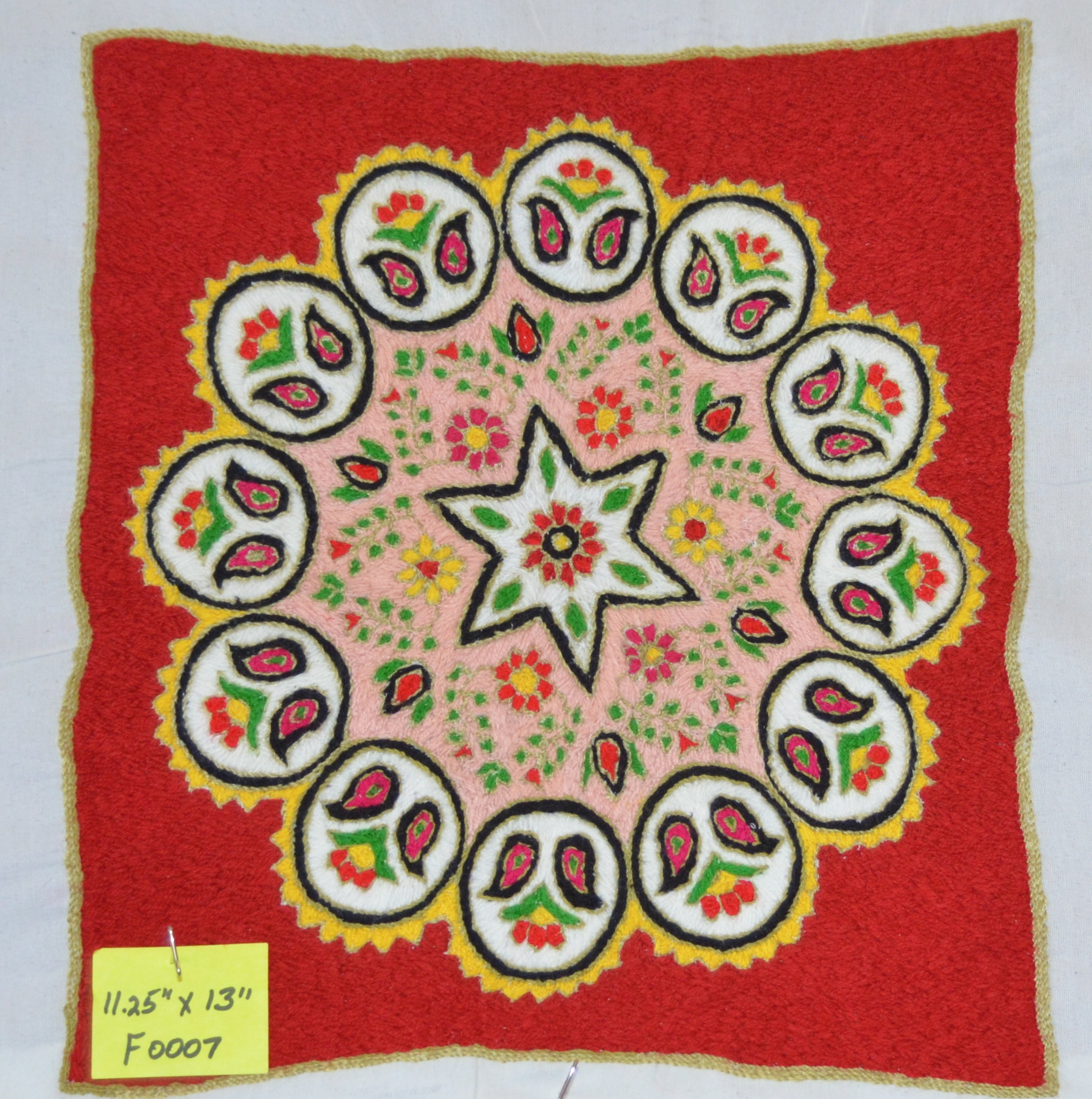 Embroidery "Flats" Madela on Red