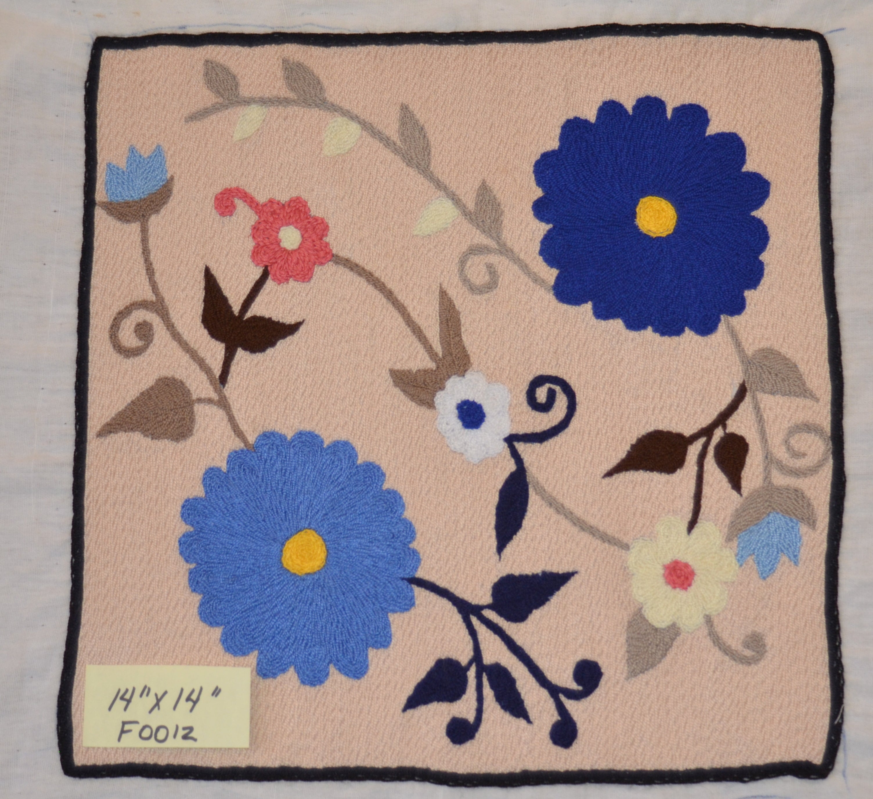 Embroidery "Flats" Floral on Cream