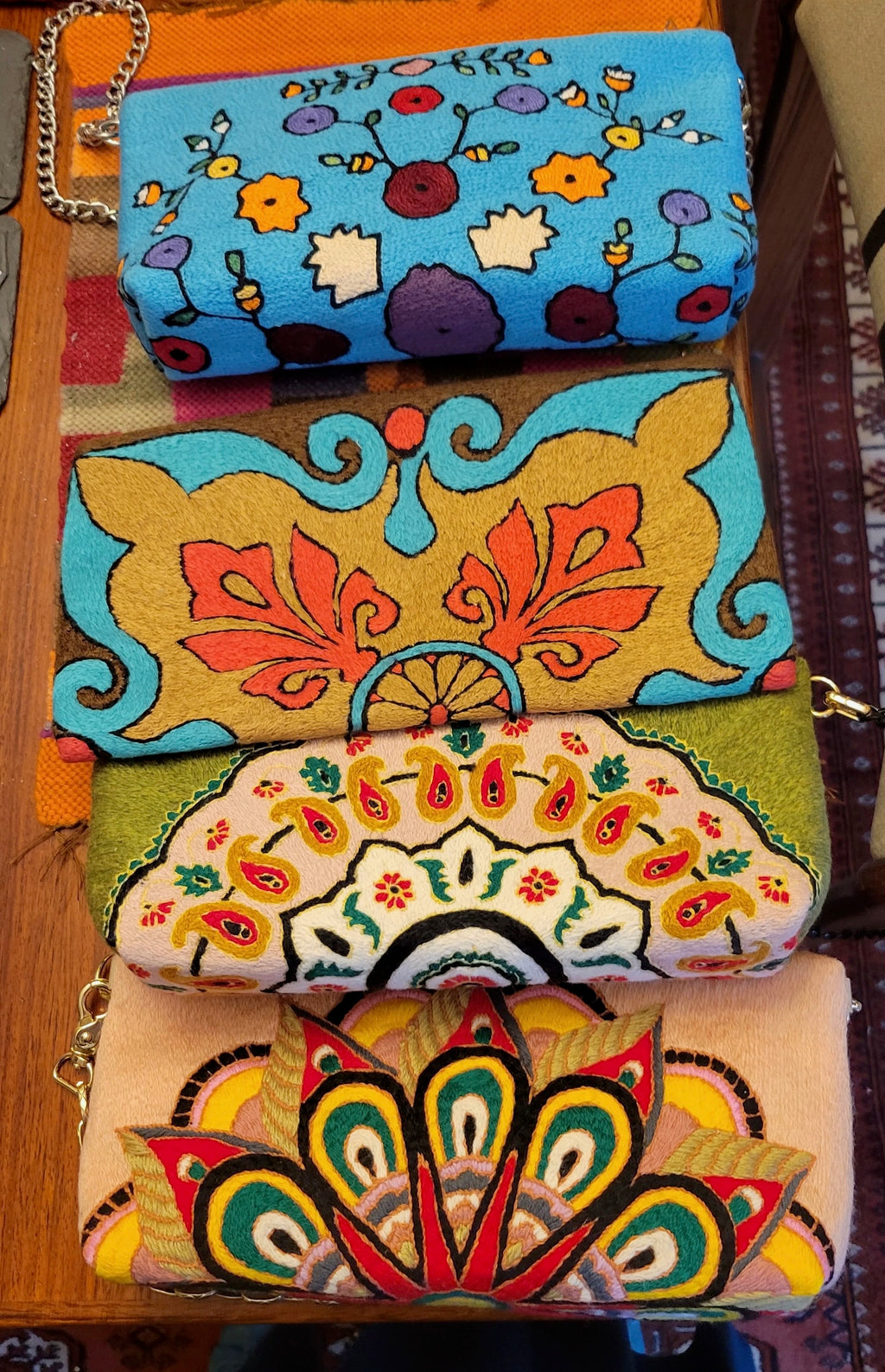 Embroidered Bag White